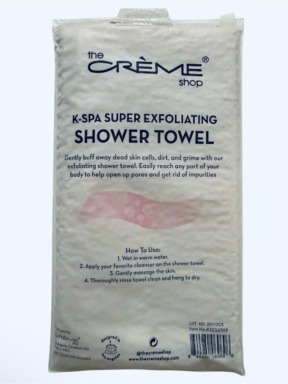 The Crème Shop K-SPA Super Exfoliating Shower Towel - NIP - Picture 2 of 2